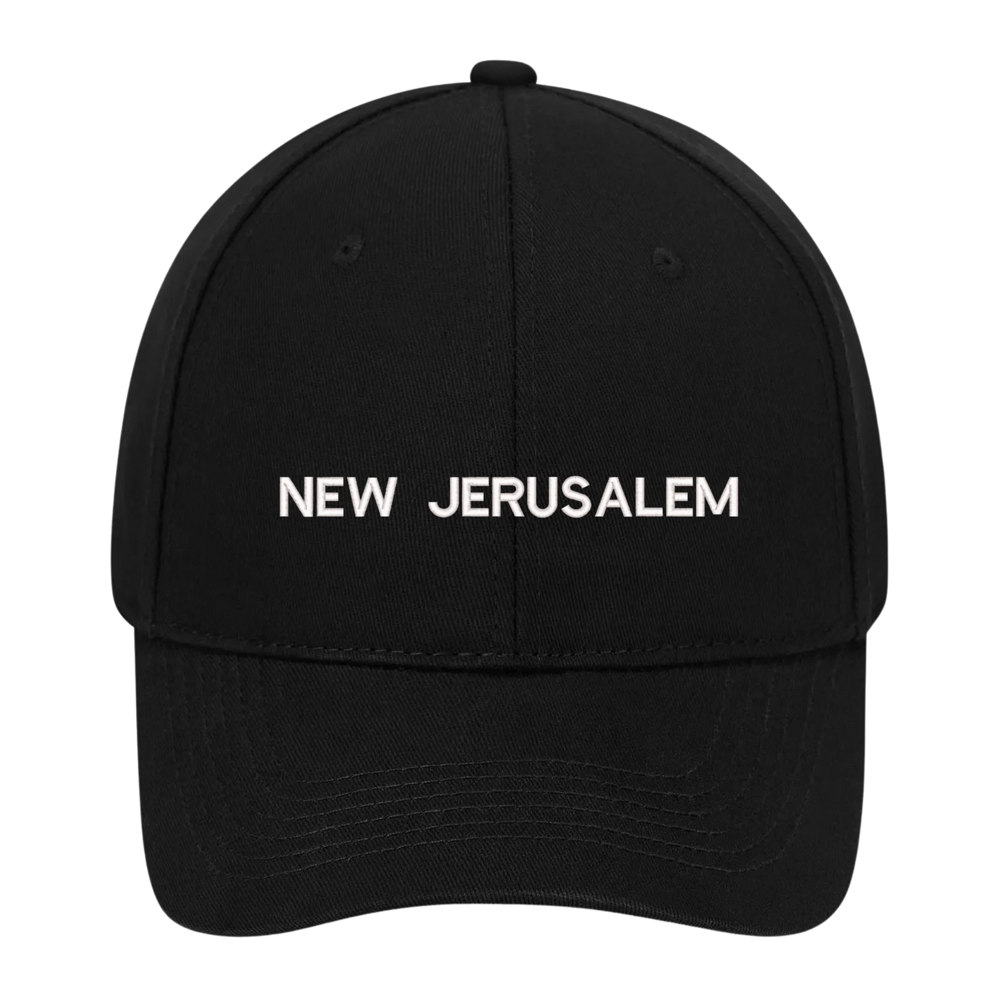 UNISEX EMBROIDERED NEW JERUSALEM ESSENTIALS CAP - BLACK