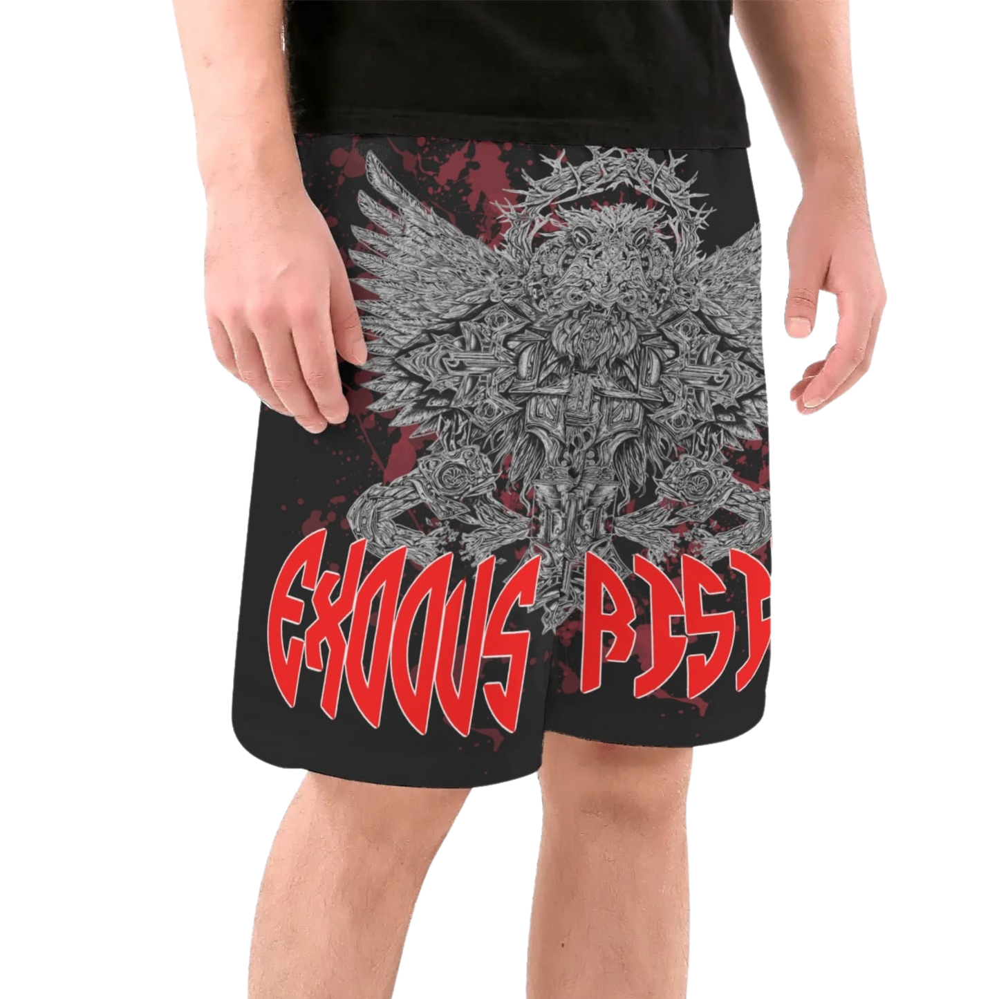 UNISEX EXODUS RISING BLOODSHEAD BOARDSHORTS - BLACK