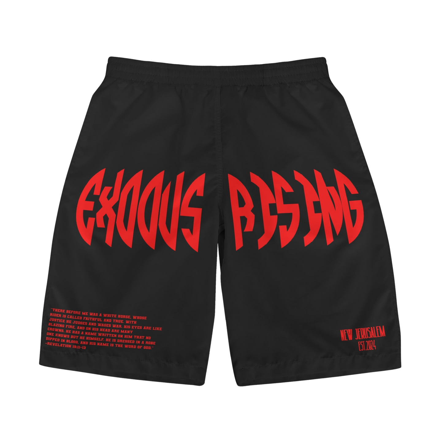 UNISEX EXODUS RISING REVELATION BOARDSHORTS - BLACK