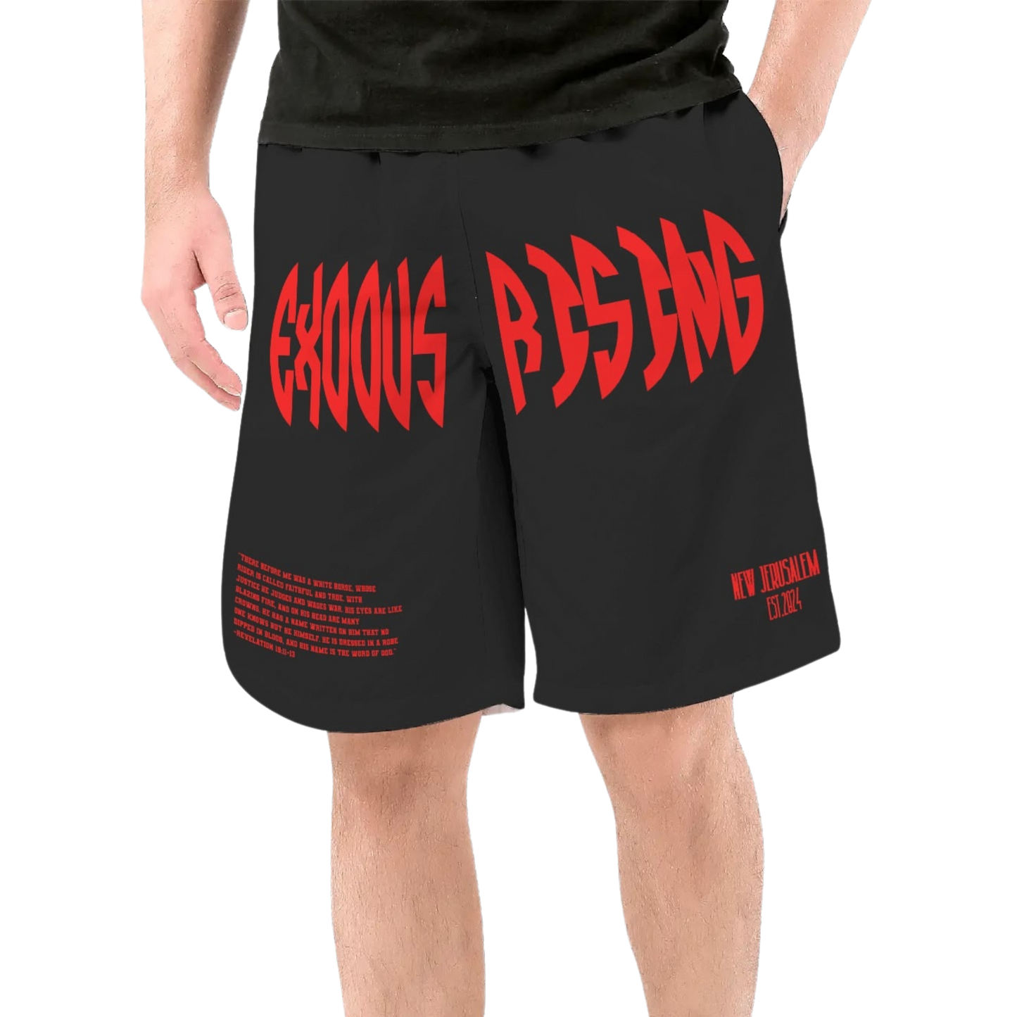 UNISEX EXODUS RISING REVELATION BOARDSHORTS - BLACK