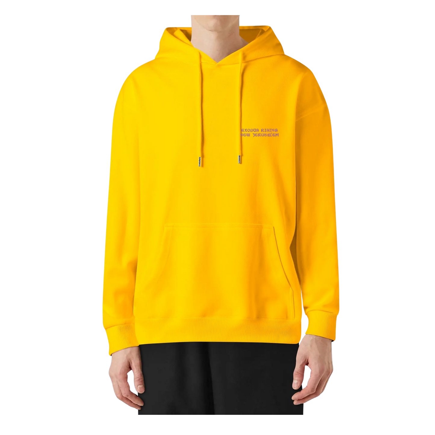 ESSENTIALS UNISEX EMBROIDERED NEW JERUSALEM PULLOVER - SOLOMON YELLOW