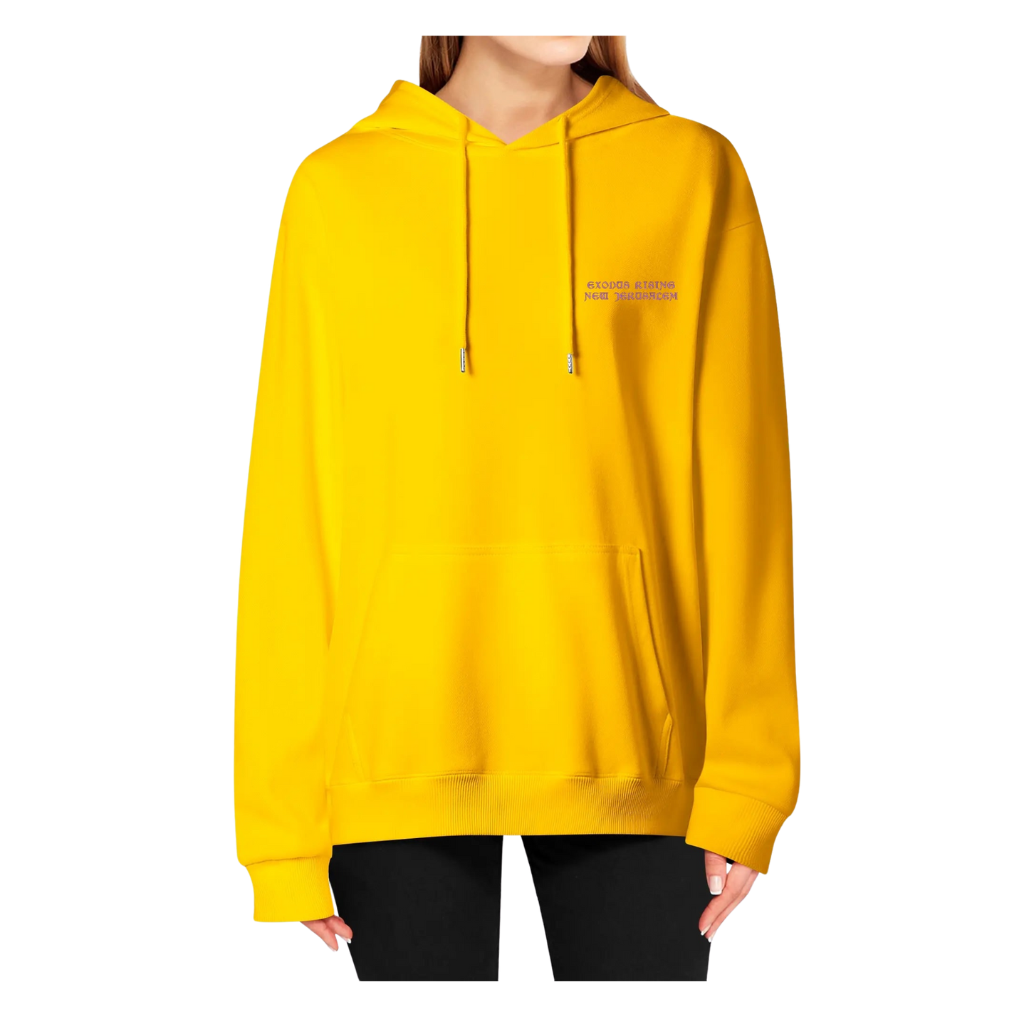 ESSENTIALS UNISEX EMBROIDERED NEW JERUSALEM PULLOVER - SOLOMON YELLOW
