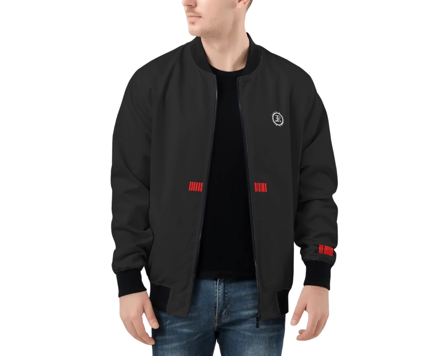 MEN'S LIGHTWEIGHT JUDGMENT OF GOD BOMBER JACKET - BLACK