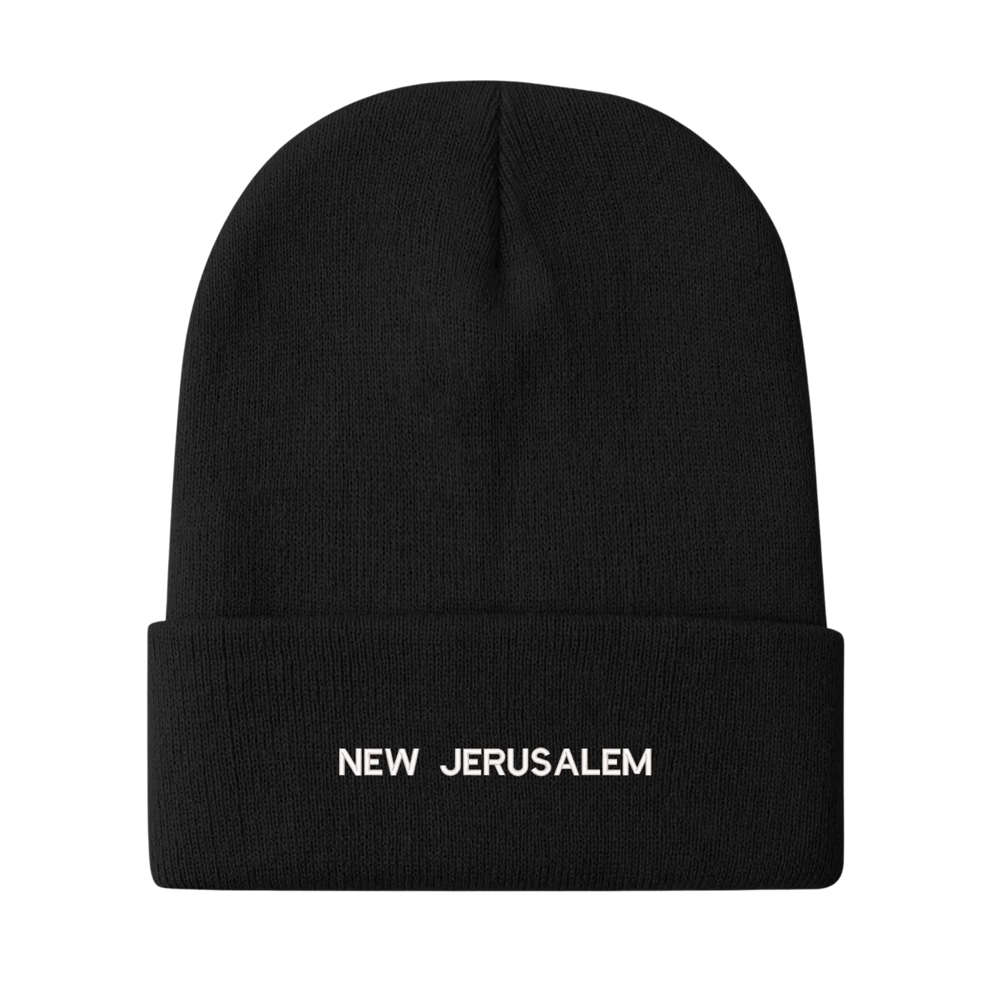 UNISEX EMBROIDERED NEW JERUSALEM KNIT BEANIE