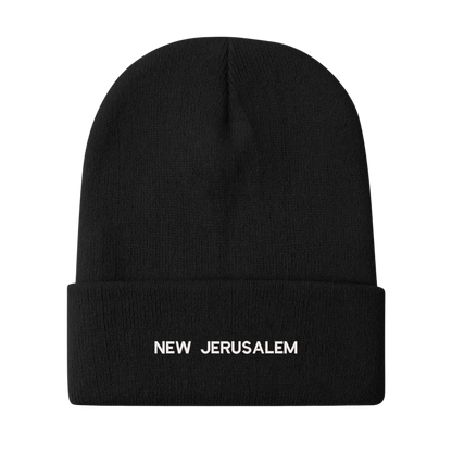 UNISEX EMBROIDERED NEW JERUSALEM KNIT BEANIE