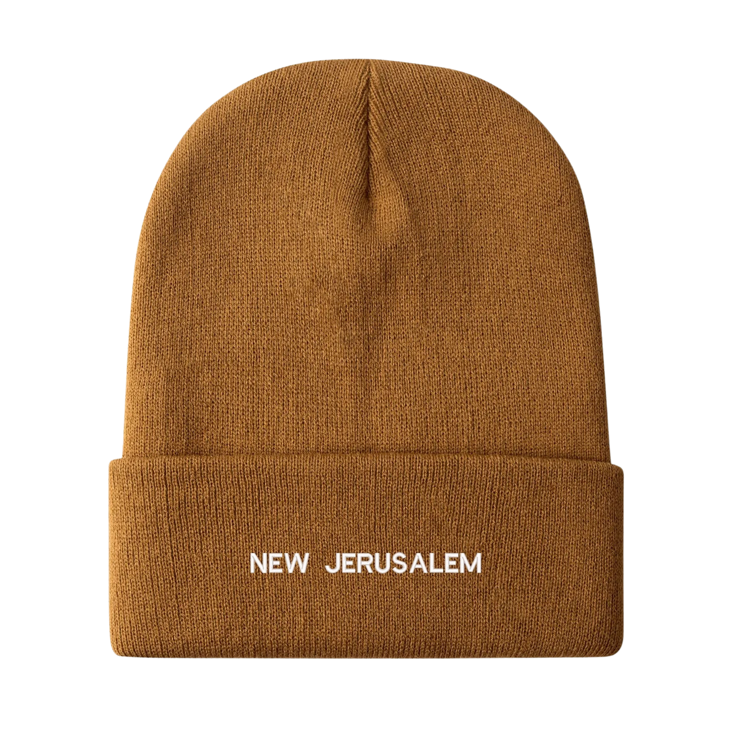 UNISEX EMBROIDERED NEW JERUSALEM KNIT BEANIE