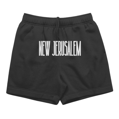 UNISEX ESSENTIALS NEW JERUSALEM TRACK SHORTS - PYREX BLACK