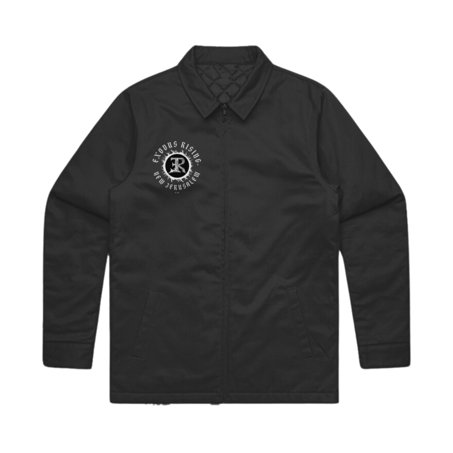 MEN'S EXODUS RISING: NEW JERUSALEM "ER" SERVICE JACKET - BLACK